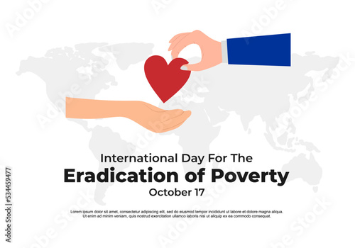 International day for the Eradication of Poverty poster on october 17.