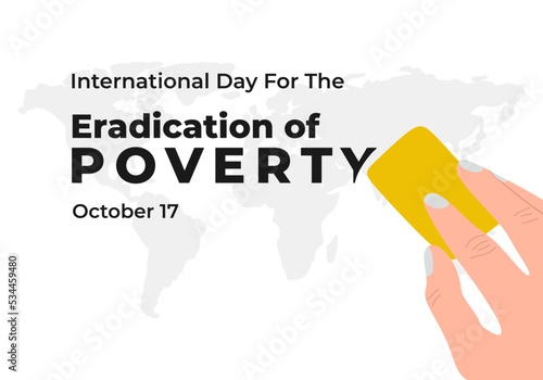 International day for the Eradication of Poverty poster on october 17.