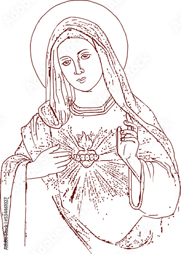 HIGH QUALITY MOTHER MARIA PNG FOR HOME WALL DESIGN, T-shirts and tattoos
