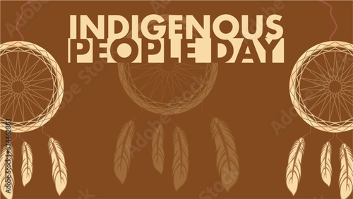 Illustration Background of Indigenous people day with copy space perfect for indigenous people days event