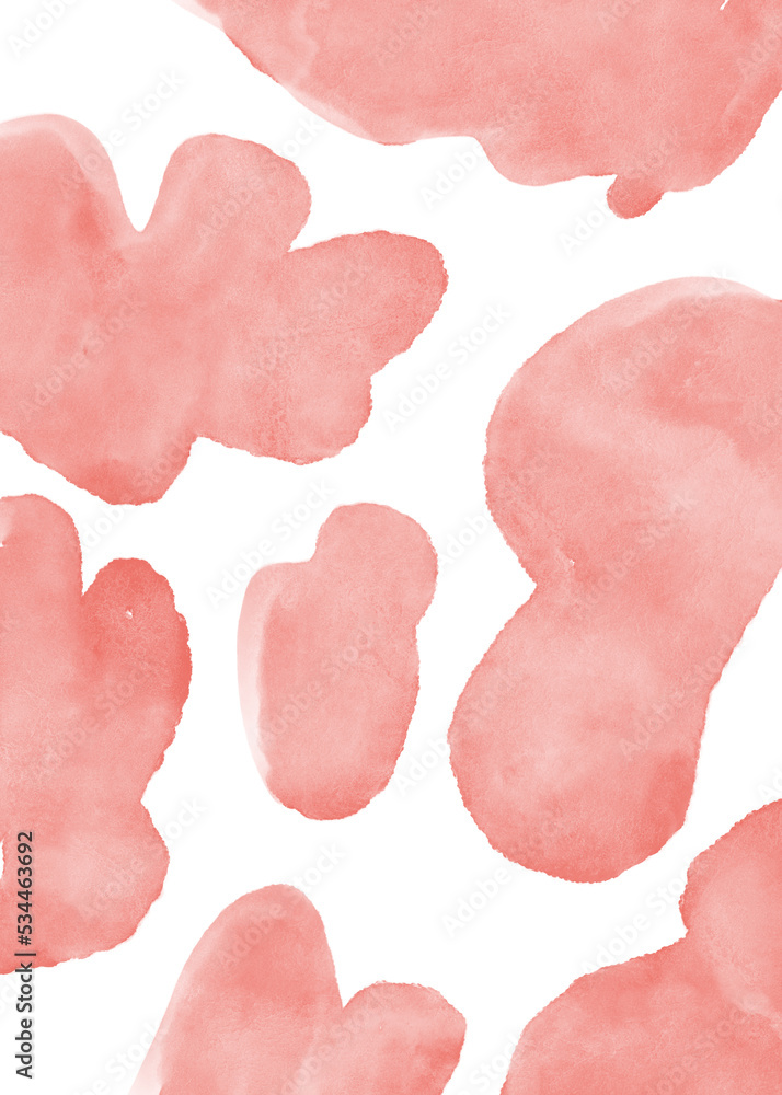 Abstract Watercolour Blob Shapes Background