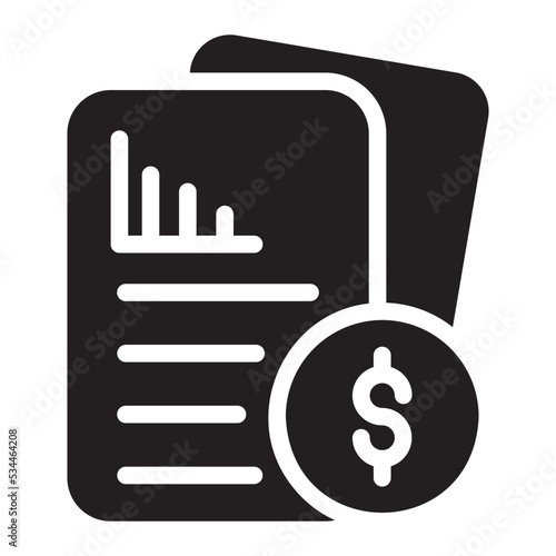 accounting glyph icon