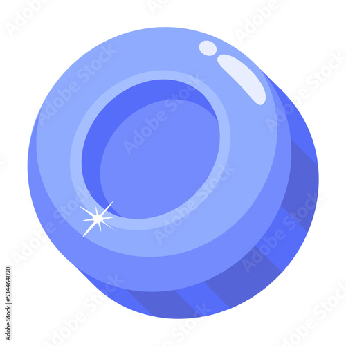 Yummy candy flat icon design 