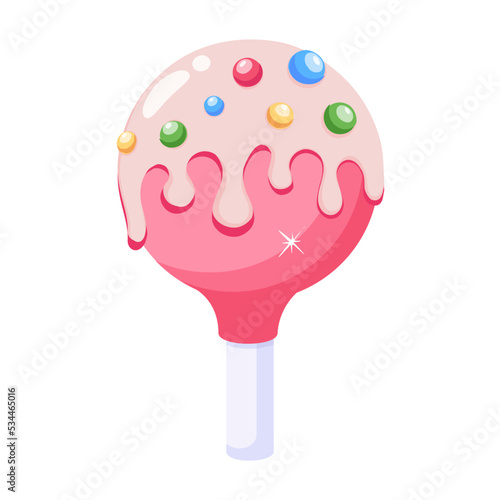 An icon of lollipop flat design 