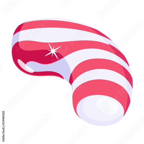 Yummy candy flat icon design 