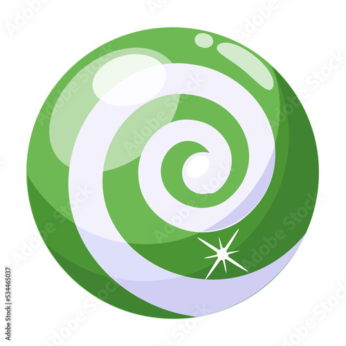 Yummy candy flat icon design 