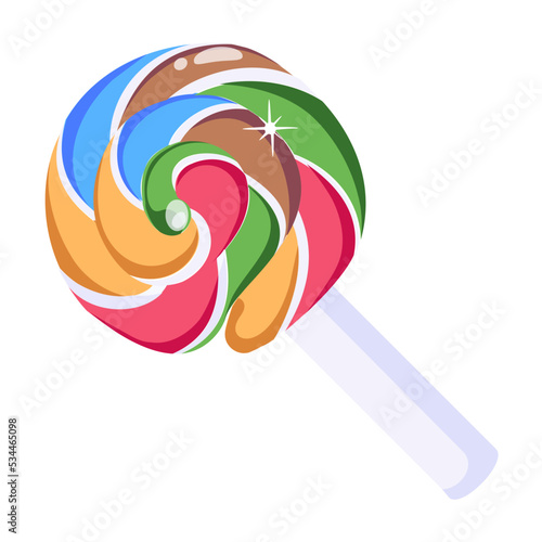 An icon of lollipop flat design 