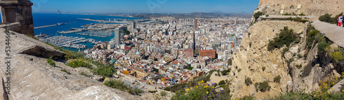 Alicante, Spain; 05/13/2018: aerial view of the city of Alicante