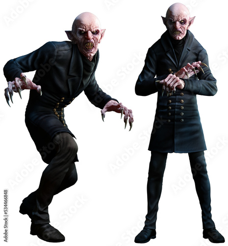 фотографія Vampires in black 3D illustration
