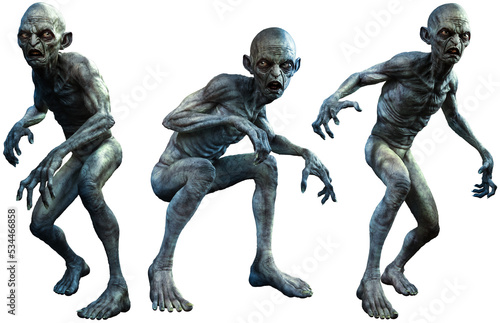 Horror mutant dwellers 3D illustration	 photo