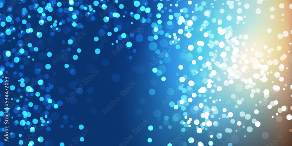 Sparkling, Glittering Abstract Background Design - Blue and Brown Colored Multi Purpose Template, Base for Holiday Designs
