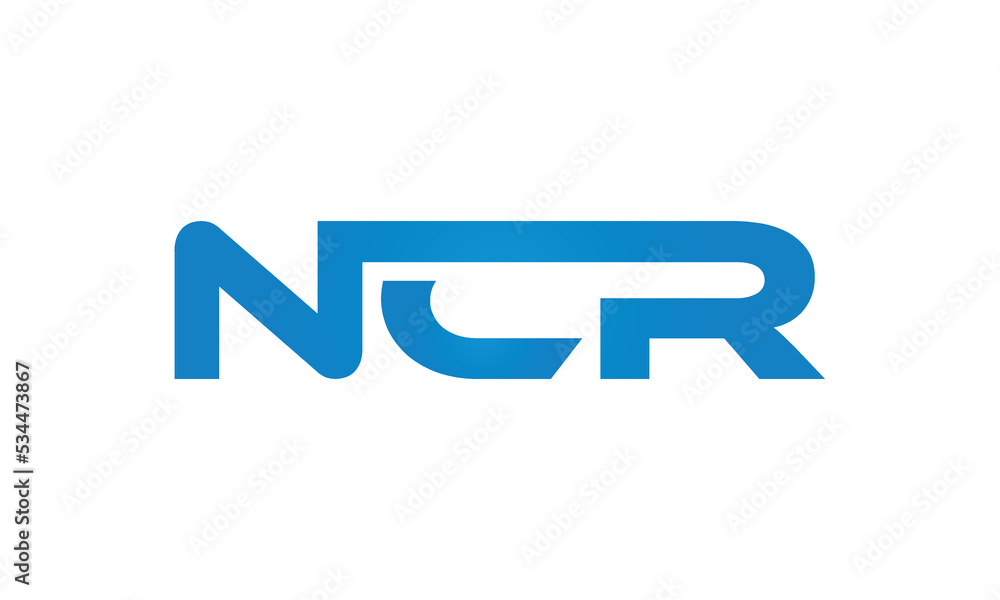 NCR monogram linked letters, creative typography logo icon NCR monogram linked letters, creative typography logo icon