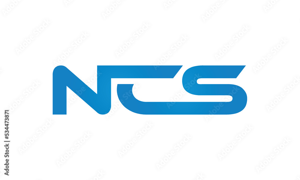 NCS letters creative logo with shield Stock Vector | Adobe Stock
