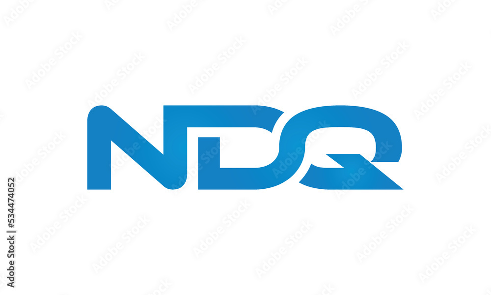 NDQ monogram linked letters, creative typography logo icon NDQ monogram linked letters, creative typography logo icon
