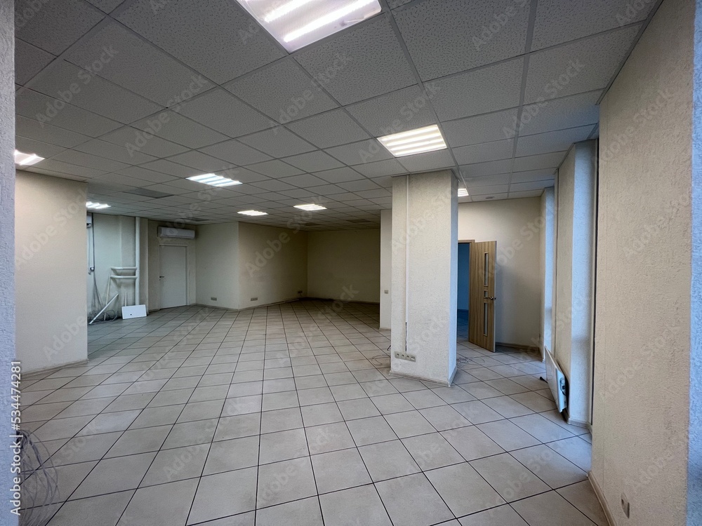 empty office room with a window empty office room with a window