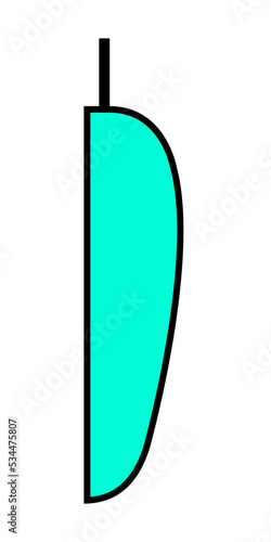 Ribbon and stick holder for rhythmic gymnastics pictogram vector illustration.