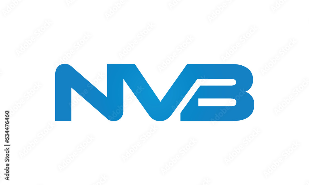 NVB monogram linked letters, creative typography logo icon NVB monogram linked letters, creative typography logo icon