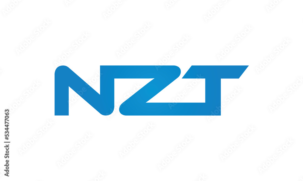 NZT monogram linked letters, creative typography logo icon NZT monogram linked letters, creative typography logo icon