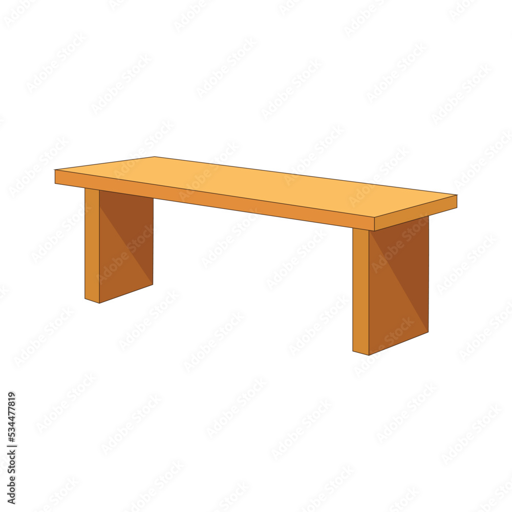A bench isolated on white background A bench isolated on white background