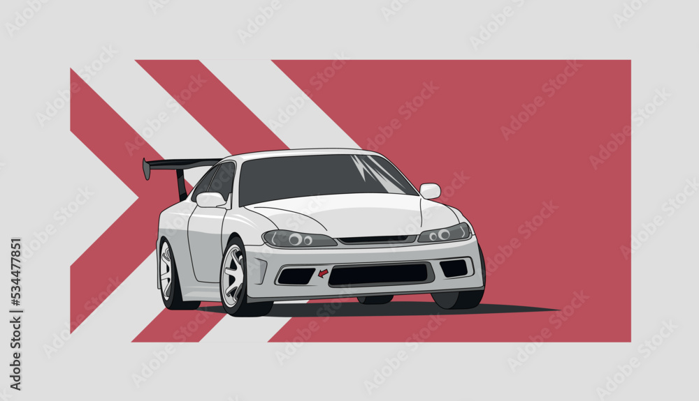 Japan Drift Cars Graphic by Vecster · Creative Fabrica