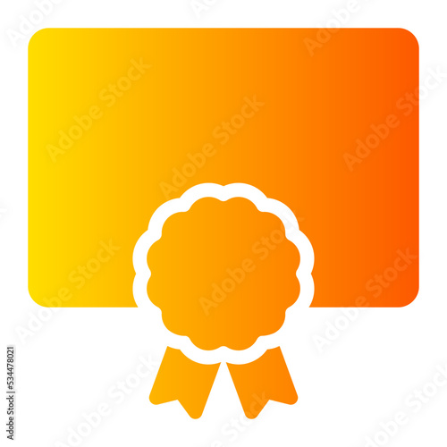 certificate gradient icon