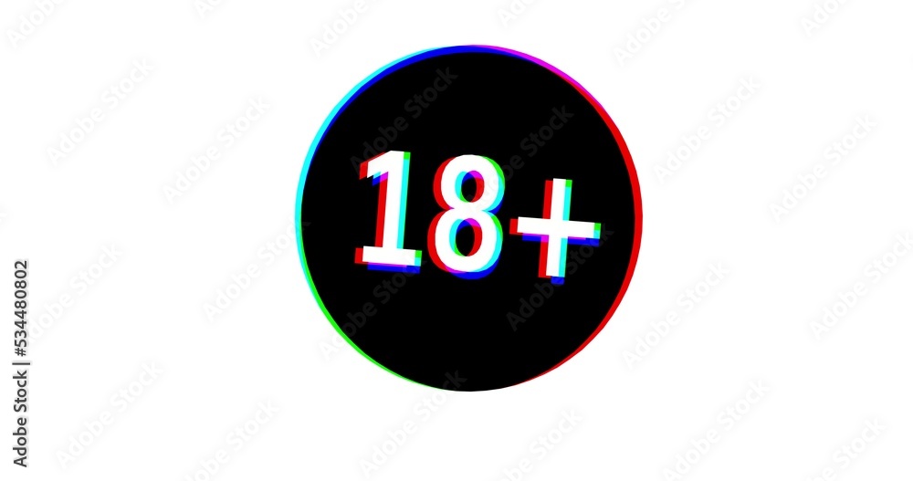 Under 18 sign warning symbol. Over 18 only censored. eighteen age older forbidden adult content Under 18 sign warning symbol. Over 18 only censored. eighteen age older forbidden adult content