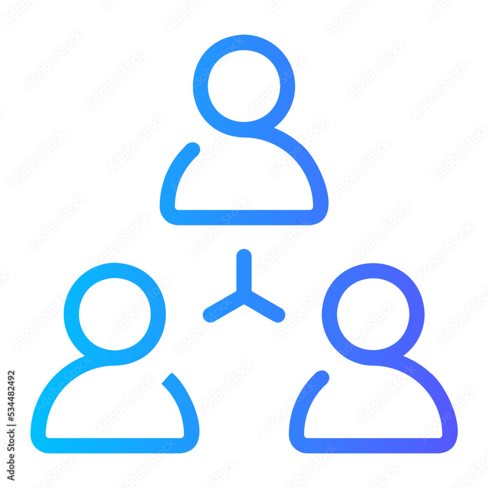 teamwork gradient icon
