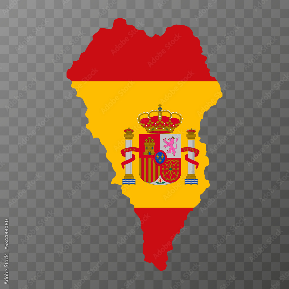 Obraz premium La Palma island map, Spain region. Vector illustration.