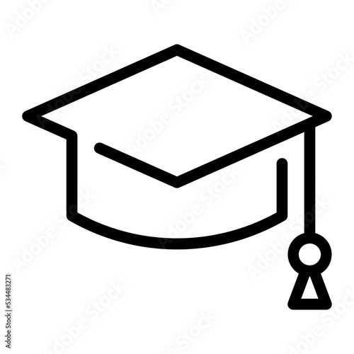 mortarboard line icon