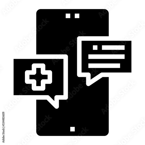 Telemedicine glyph icon