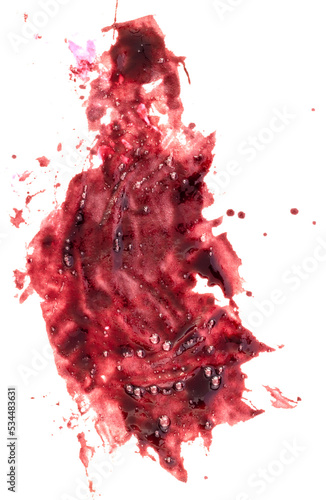 Smeared Blood on White Background
