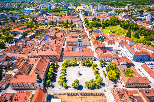 Town of Karlovac historic city center aerial view photo