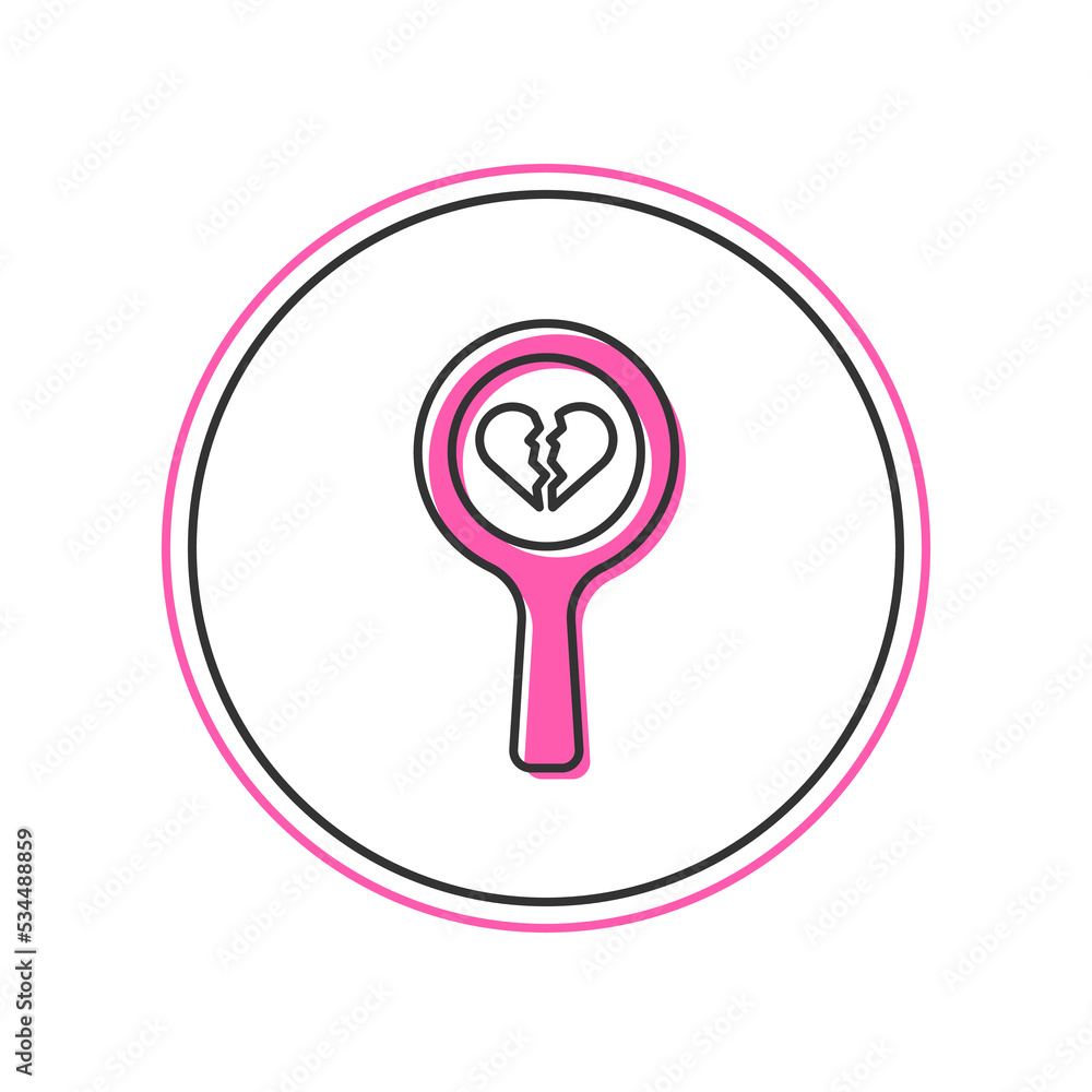 Filled outline Broken heart or divorce icon isolated on white background. Love symbol. Valentines day. Vector Filled outline Broken heart or divorce icon isolated on white background. Love symbol. Valentines day. Vector