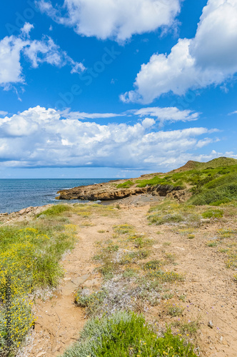 Binimel la Beach in Menorca  Spain.