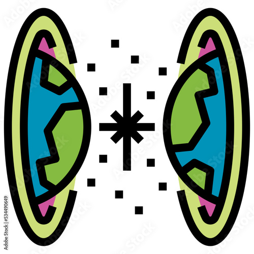 Parallel Filled Outline icon
