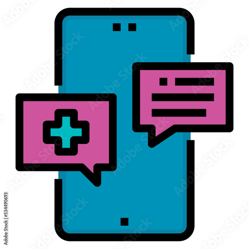 Telemedicine Filled Outline icon