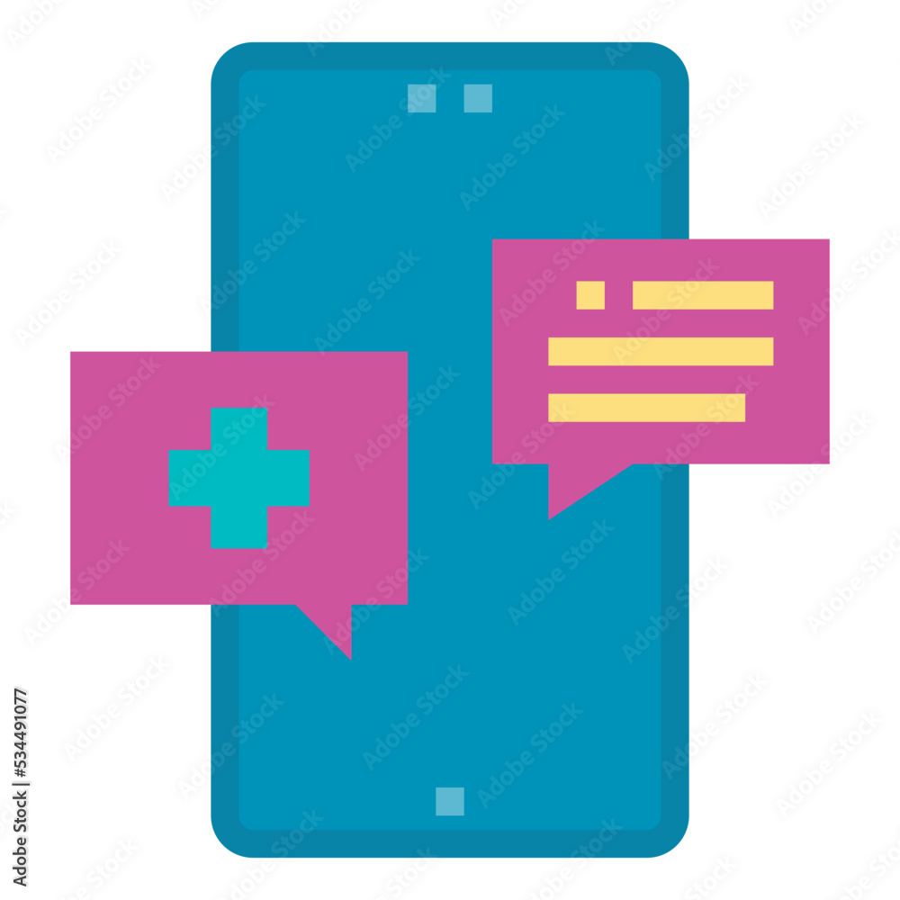 Telemedicine flat icon Telemedicine flat icon