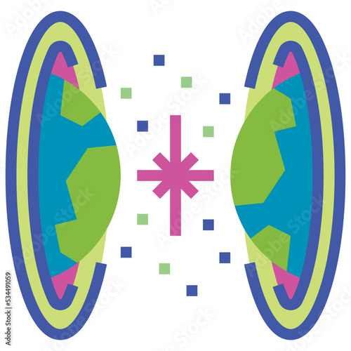 Parallel flat icon