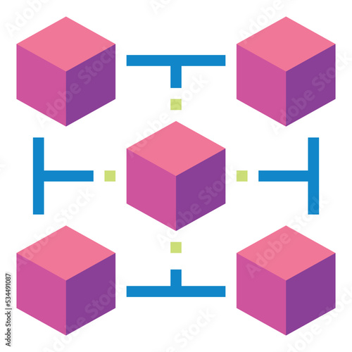 Virtual flat icon