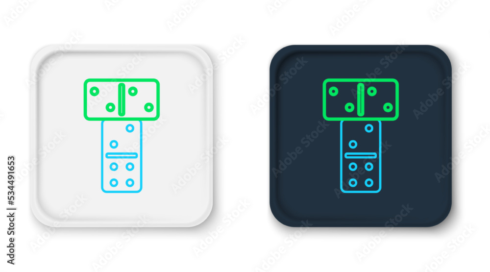 Line Domino icon isolated on white background. Colorful outline concept. Vector Line Domino icon isolated on white background. Colorful outline concept. Vector