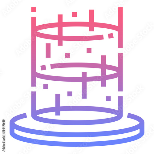 Warp line gradient icon