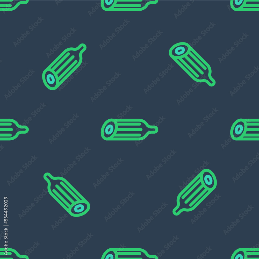 Line Fresh cucumber icon isolated seamless pattern on blue background. Vector Line Fresh cucumber icon isolated seamless pattern on blue background. Vector