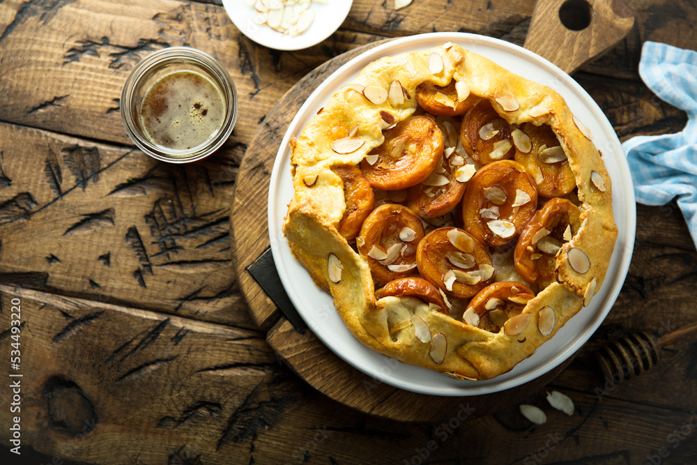 Traditional homemade apricot galette Traditional homemade apricot galette