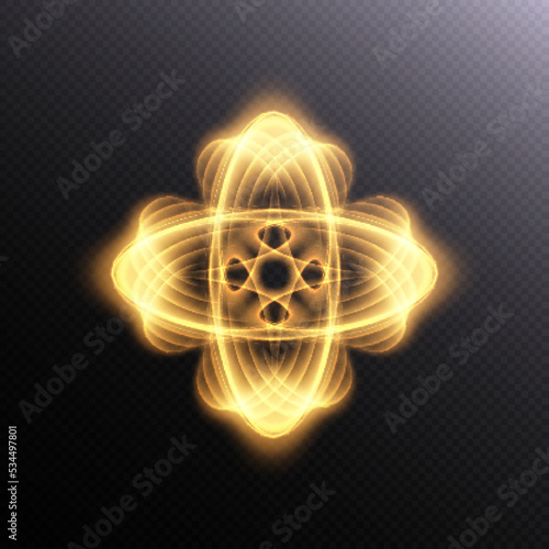 neon templar symbol. Vector