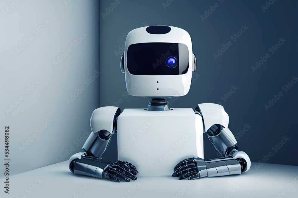 3 D render. Futuristic robot man, humanoid portrait 3 D render. Futuristic robot man, humanoid portrait