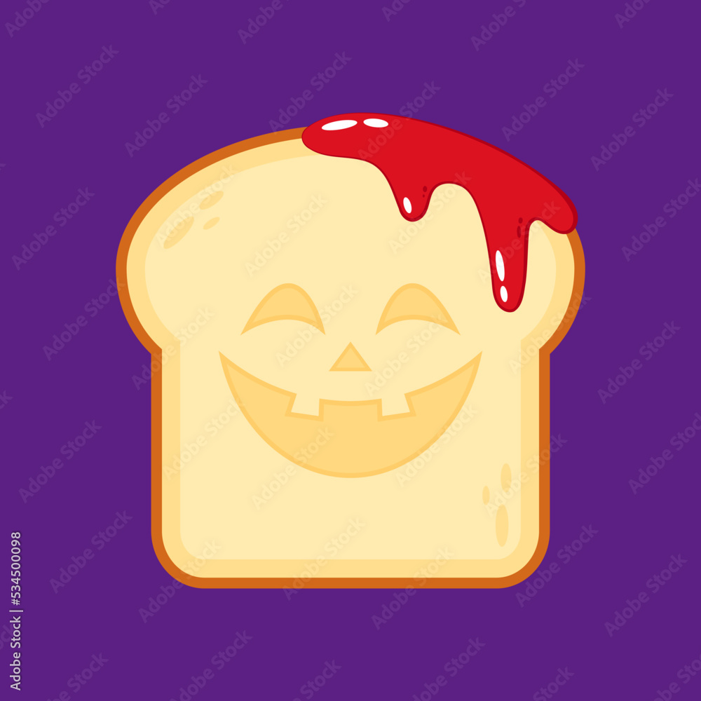 Pumpkin face on Bread vector. Toast on Halloween day. Pumpkin face on Toast. Toast in halloween day. Pumpkin face on Bread vector. Toast on Halloween day. Pumpkin face on Toast. Toast in halloween day.