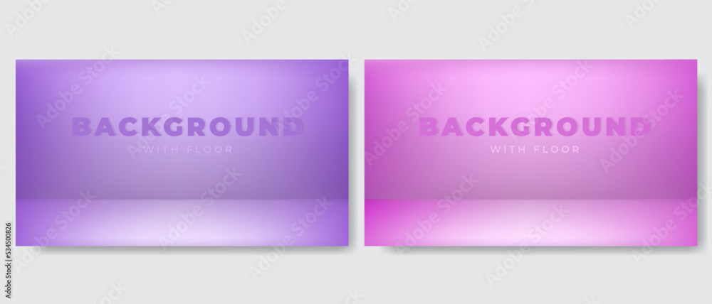 Vector background with floor pink and purple gradient color carpet studio For photo products backdrop 