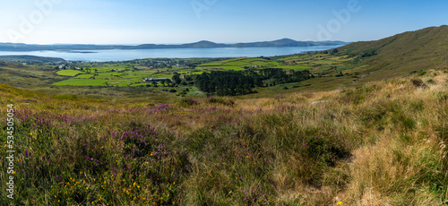 view of Bantry Bay and the village of Kilcrohane in western County Cork photo