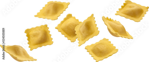 Ravioli pasta isolated 