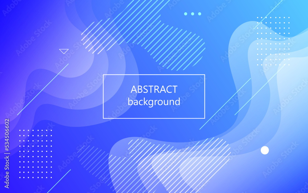 abstract blue gradient dynamic wavy fluid geometric shape composition background. eps10 vector